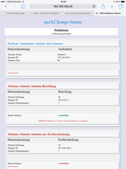 spsXChange Simatic und Scanner Stationsüberwachung auf Tablet