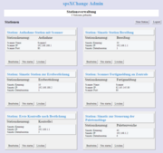 spsXChange Administrator Oberfläche zum Verwalten S7 Simatic und Scanner Stationen